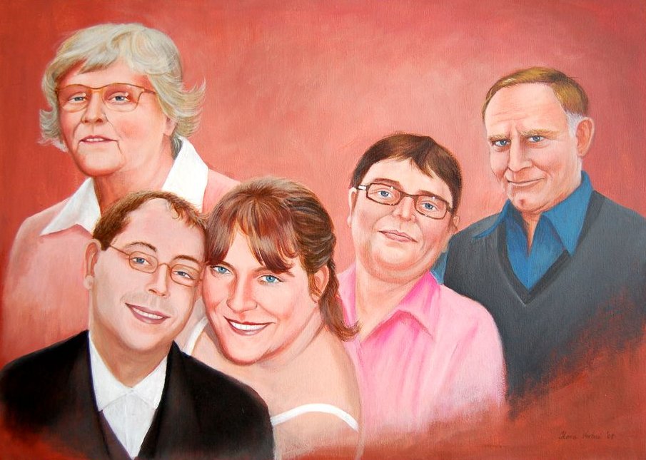 Familienportrait nach Foto